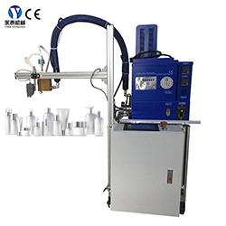 Hot melt adhesive machine is used in the cosmetics industry
